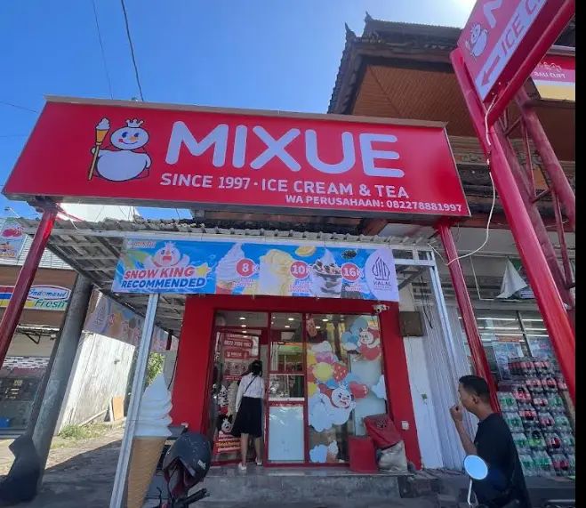 Gerai Mixue Cliff Bali Ungaran hasil pengerjaan Atria